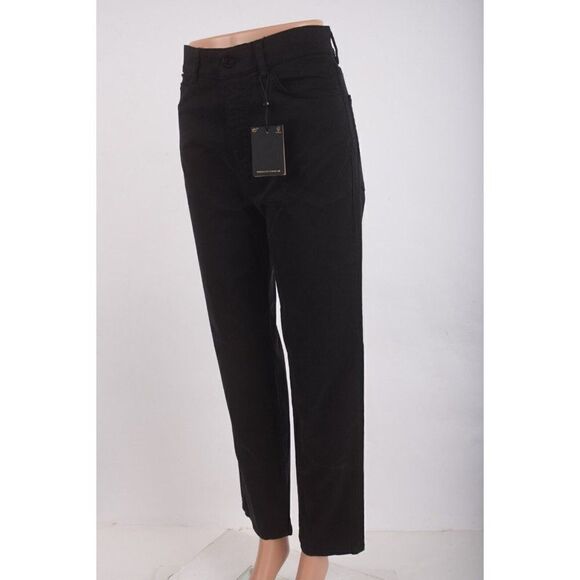 Massimo Dutti Womens Trousers Pants US 6 EU 38 Black Crop Slim Fit 5051/706 NWT - Picture 3 of 7